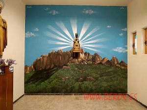 mural montserrat Parroquia de la Mare de Deu de la Llum
